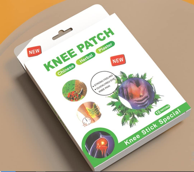 Обезболивающий пластырь для колена с экстрактом полыни Knee Patch 10 шт (kt-5894)