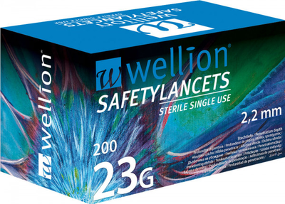 Безпечні ланцети Wellion 23 г (G) 200 штук