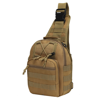 Рюкзак тактичний на одне плече AOKALI Outdoor B14 6L Sand