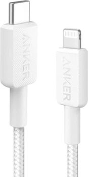 Kabel Anker 322 USB-C do Lightning – 1.8 m Nylon White (194644125592)