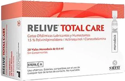 Капли для глаз Relive Total Care Single Dose 20 шт (8470001690814)