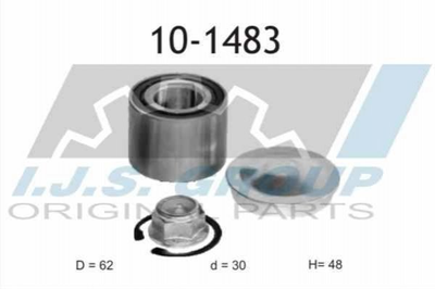 Подшипник ступицы IJS GROUP 10-1483 Dacia Duster, Logan; Renault Logan, Megane, Clio, Kangoo, Twingo, Zoe, Captur; Nissan Micra, Note 30873324, 30870423, 373021