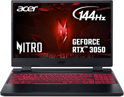 Ноутбук Acer Nitro 5 AN515-46-R8TS (NH.QGXEU.00D) Obsidian Black / 15.6” IPS Full HD 144 Гц / AMD Ryzen 5 6600H / RAM 16 ГБ / SSD 512 ГБ / nVidia GeForce RTX 3050, 4 ГБ