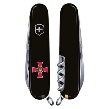Нож Victorinox Huntsman Army Black Емблема ЗСУ (1.3713.3_W0010u)
