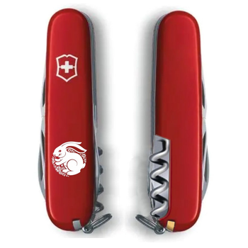 Ніж Victorinox Spartan Zodiac Red Щасливий Кролик White (1.3603_Z2160u)