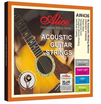 Струны для акустической гитары Alice AW436P-L Phosphor Bronze 12-53 Light