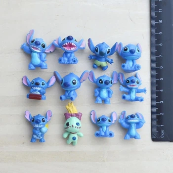 Набір фігурок Stich Ліло та Стич 12 шт P01 6.5*7.5 см Синій