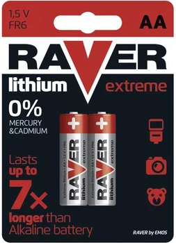 Батарейка Raver by Emos B7821 АА Литий BLI 2 шт (B7821)
