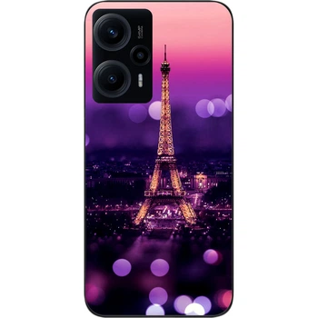 Силиконовый чехол SMTT для Xiaomi Poco F5 с картинкой Париж ночью