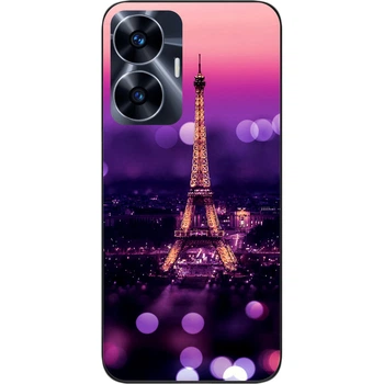 Силиконовый чехол SMTT для Realme C55 с картинкой Париж ночью