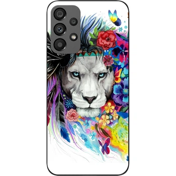 Силиконовый чехол SMTT для Samsung Galaxy A73 5G с картинкой Лев