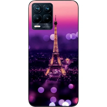 Силиконовый чехол SMTT для Realme 8 4G с картинкой Париж ночью