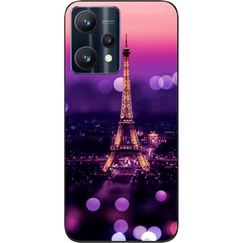 Силиконовый чехол SMTT для Realme 9 Pro с картинкой Париж ночью