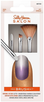 Набір для малювання на нігтях Sally Hansen Salon Pro Brush Tool Kit 3 шт (3616302748709)