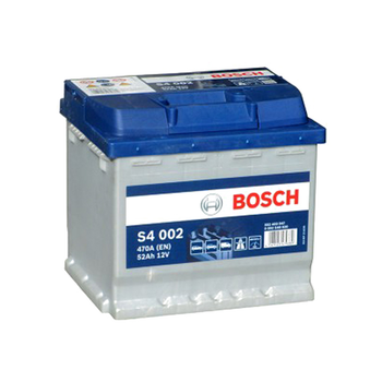 Автомобильный аккумулятор Bosch 52Аh (-/+) S4002 (470EN) (0092S40020)