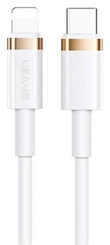 Kabel Usams U63 USB Typ-C na Lightning 1.2m 20 W PD Fast Charge Biały (6958444935645)