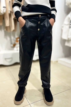 Брюки для девочки MiniModa 152 см Черный (2125000825090)