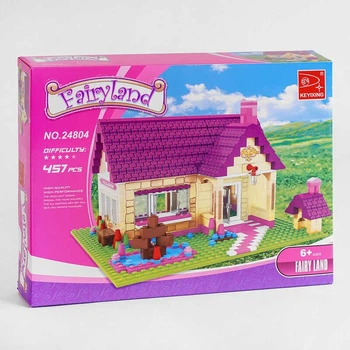 Детский конструктор “Fairyland”, 457 деталей Keyixing 38х6х28 см (det0014697) Фиолетовый