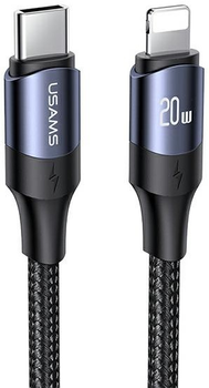 Kabel Usams U71 USB Typ-C na Lightning 1.2m 20 W PD Fast Charge Czarny (6958444973302)