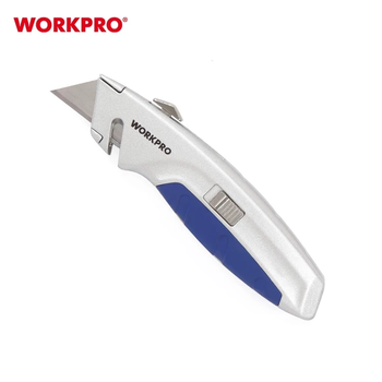 Нож строительный с выдвижным трапециевидным лезвием WORKPRO W013010