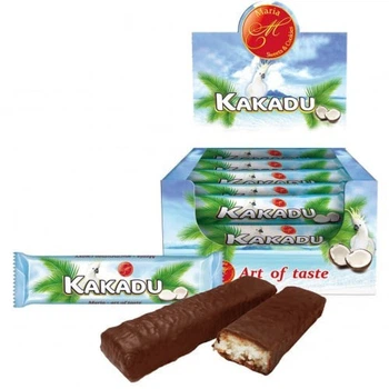 Шоколадный батончик с кокосовой начинкой Какаду 20шт*45г ТМ Мария