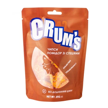 Овощные чипсы "Помидор со специями" 25г Crum's НФ-00000394
