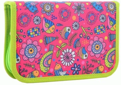Пенал без наповнення одинарний з двома клапанами Patterns 19,5x13x3,7 см SMART