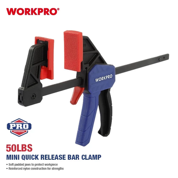 Набор мини струбцин быстрозажимных WORKPRO 100 мм (2 шт.) PRO WP201016
