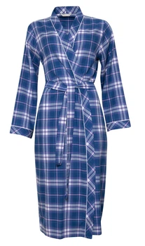 Халат женский Cyberjammies Eliza 4547 10 S Ярко-синий в клетку (5051877316928)