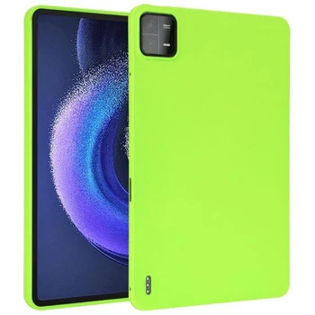 Защитный чехол Deexe Silicone Shell для Xiaomi Pad 6 / 6 Pro - Fluorescent Green