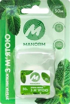 Зубна нитка Manorm з м'ятою 50 м (6974627760194)