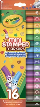 Набор мини-фломастера Crayola Washable со штампами 16 шт (71662187415)