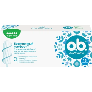 Тампони o.b. ProComfort Super Plus 16 шт. (3574660607567)