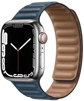 Ремінець Drobak Leather Link для Apple Watch All Series Ultra 2 49/45/44/42mm Mid Blue (191978)