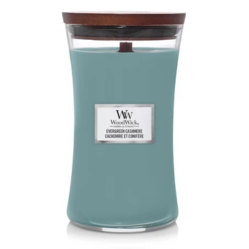 Ароматическая свеча с нотами сосны, свежего воздуха и кашемира Woodwick Large Evergreen Cashmere 609 г (1743614E)