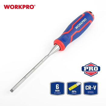 Стамеска - долото ударна WORKPRO 6 мм CR-V PRO WP243004