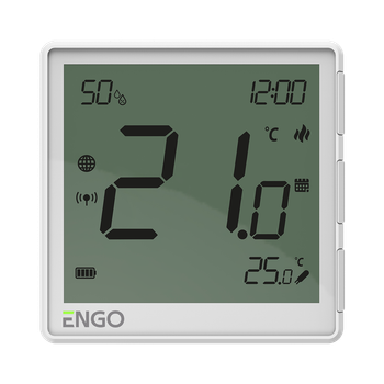 Накладной Интернет-термостат ZigBee 3.0, жив. Li-ion 3,7V (белый) Engo EONE-BATW