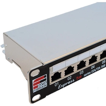 Патч-панель 19" Fibrain XE100.250 24xRJ45 FTP Cat.5e 1.0u Сірий