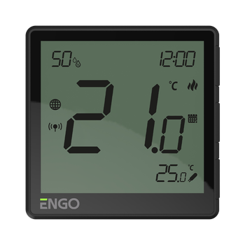 Интернет-термостат скрытого монтажа ZigBee 3.0, жив. 230В (черный) Engo EONE-230B
