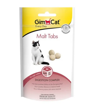 Витаминизированное лакомство для кошек GimCat Malt Tabs для выведения шерсти, 40г