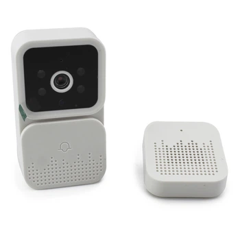 Дзвінок бездротовий відеодомофон міні door bell mini with ring Tuya App white