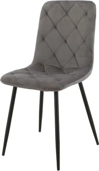 Стул для кухни и гостиной Vetro Mebel N-41 Темно-серый велюр+Черный (N-41-dark-grey-velur/ black)