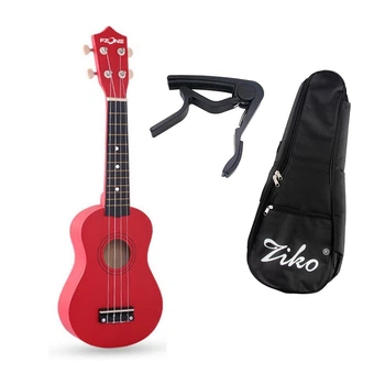 Укулеле Fzone FZU-002 (Red) + чохол з утеплювачем, каподастр
