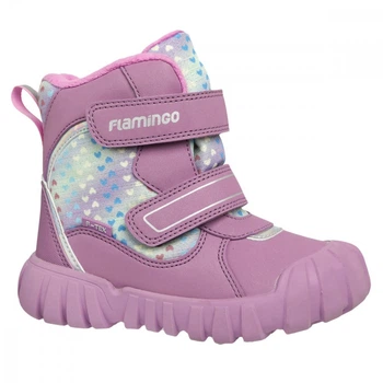Зимние термоботинки для девочки Flamingo 4176 27р 17,5 см Розовые