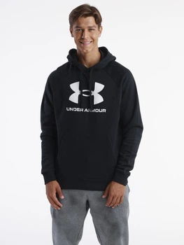 Худі на флісі чоловіче Under Armour UA Rival Fleece Logo HD 1379758-001 XL Чорне (196884193294)