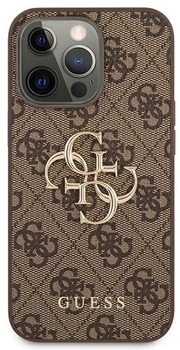 Etui plecki Guess 4G Big Metal Logo do Apple iPhone 14 Pro Max Brown (3666339066314)