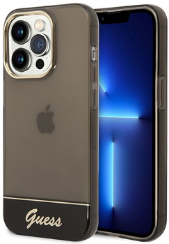 Etui plecki Guess Translucent do Apple iPhone 14 Pro Max Black (3666339088255)