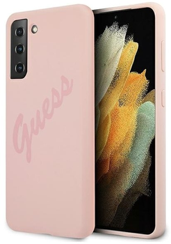 Панель Guess Script Vintage для Samsung Galaxy S21 Plus Рожевий (3700740496077)