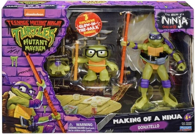 Zestaw figurek TMNT Mutant Mayhem Wojownicze Żołwie Ninja Evolution Donatello 3 Pack (43377835820)