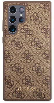 Etui plecki Guess 4G Big Metal Logo do Samsung Galaxy S22 Ultra Brown (3666339042738)